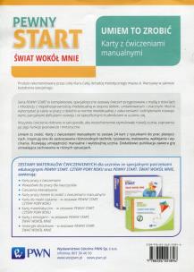 Pewny start Świat wokół mnie Karty z ćwiczeniami manualnymi. Autor: Aneta Pliwka, Katarzyna Radzka, Barbara Szostak. Multiszop.pl Okładka książki Pewny start Świat wokół mnie Karty z ćwiczeniami manualnymi