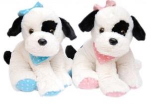 Opakowanie Pies Kropka z kokardką niebieski 28cm