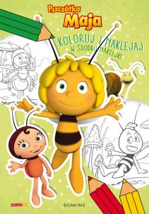 Okładka książki Pszczółka Maja. Koloruj i naklejaj