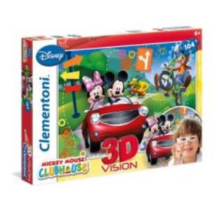 Opakowanie Puzzle 104 3D Vision Klub Przyjaciół Myszki Mickey