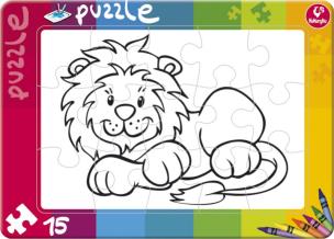 Opakowanie Puzzle do kolorowania 15 Lew