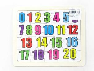 Opakowanie Puzzle drewniane Układanka Cyferki 20