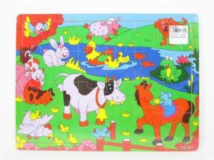 Opakowanie Puzzle drewniane Układanka Zwierzątka 24