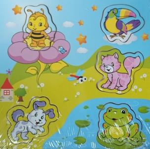 Opakowanie Puzzle drewniane układanka Zwierzęta 5