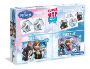 Okładka książki Puzzle Kraina Lodu Super kit 4 w 1