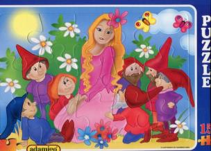 Opakowanie Puzzle maxi 15 królewna Śnieżka i siedmiu krasnoludków