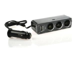 Opakowanie Rozdzielacz zapalniczki 1 na 3 +USB