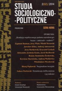 Opakowanie Studia Socjologiczno-Polityczne 2 (2)/2014