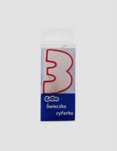 Opakowanie Świeczka cyferka z brokatem 3