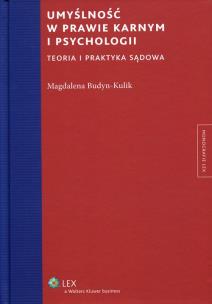 Okładka książki Umyślność w prawie karnym i psychologii