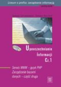 Okładka książki Upowszechnianie informacji cz.1 pod CD Gratis WSiP