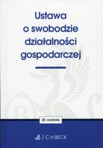 Okładka książki Ustawa o swobodzie działalności gospodarczej