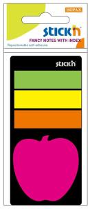 Opakowanie Zakładki indeksujące neon + notes jabłuszko