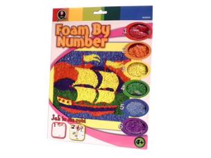 Opakowanie Zestaw kreatywny numer pianką Okręt