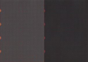 Opakowanie Zeszyt A4 Paper-oh Cahier Circulo w kratkę 40 kartek Black on Red / Grey on Orange