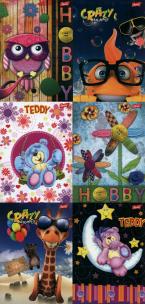 Opakowanie Zeszyt A5 w kratkę 16 kartek 15 sztuk mix