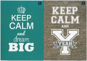 Opakowanie Zeszyt A5/60K kratka UV Keep Calm (10szt)