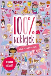 Okładka książki 100% naklejek dla dziewczyn