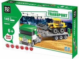 Opakowanie Klocki Blocki Transport Ciężarówka ze spychaczem  145 elementów