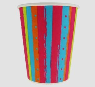 Opakowanie Kubeczki papierowe Pastelowe paski 6 sztuk