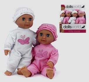 Opakowanie Lalka bobas Ruby z miękkiego materiału 30 cm różowa