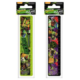 Okładka książki Linijka plastikowa 15 cm Wojownicze Żółwie Ninja mix 2 wzorów