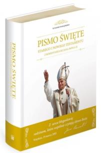 Pismo Święte Starego i Nowego Testamentu z komentarzami Jana Pawła II. Autor: Opracowanie zbiorowe. Multiszop.pl Okładka książki Pismo Święte Starego i Nowego Testamentu z komentarzami Jana Pawła II