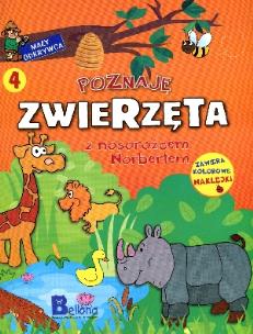 Okładka książki Poznaję zwierzęta z nosorożcem Norbertem