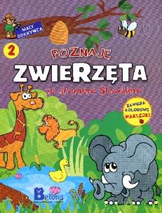Okładka książki Poznaję zwierzęta ze słoniem Sławkiem