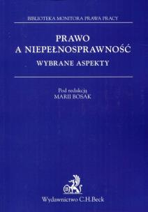 Okładka książki Prawo a niepełnosprawność Wybrane aspekty