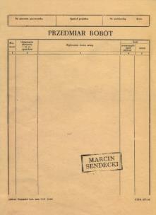 Okładka książki Przedmiar robót