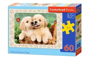 Okładka książki Puzzle 60 Golden Retriver Pups CASTOR