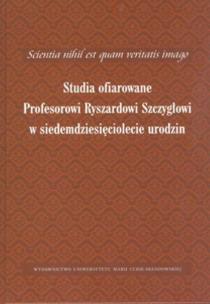 Okładka książki Scientia nihil est quam veritatis imago