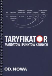 Okładka książki Taryfikator mandatów i punktów karnych w.2
