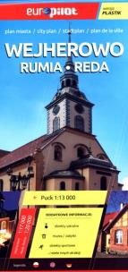 Okładka książki Wjeherowo Reda Rumia Puck plan miasta 1:17 000 laminowany