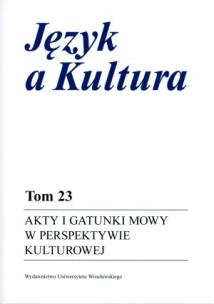 Okładka książki Akty i gatunki mowy w perspektywie kulturowej