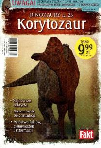 Okładka książki Dinozaury T23 Korytozaur. Książka + figurka