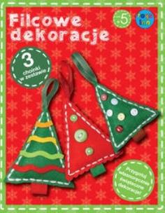 Okładka książki Filcowe dekoracje choinki - zestaw kreatywny