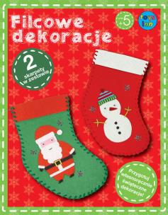Okładka książki Filcowe dekoracje Skarpety świąteczne