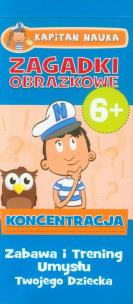 Okładka książki Kapitan Nauka. Zagadki obrazkowe. Koncentracja
