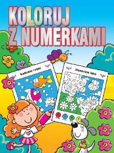 Okładka książki Koloruj z numerkami niebieska