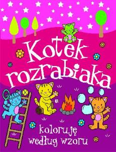 Okładka książki Koloruję według wzoru - Kotek rozrabiaka