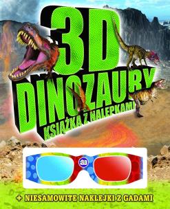Okładka książki Książka z nalepkami - 3D dinozaury