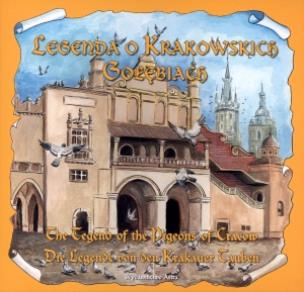 Okładka książki Legenda o Krakowskich Gołębiach w. pol. ang. i nie