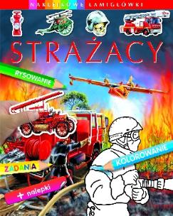 Okładka książki Naklejkowe łamigłówki - Strażacy