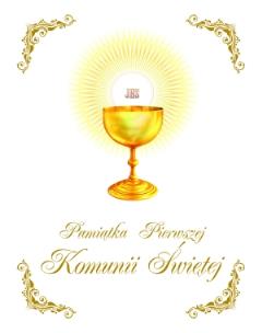 Okładka książki Pamiątka Pierwszej Komunii Świętej kielich