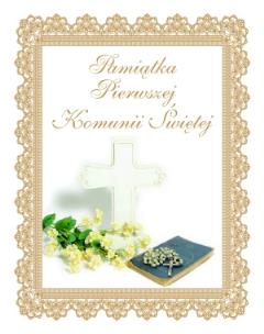 Okładka książki Pamiątka Pierwszej Komunii Świętej.Różaniec