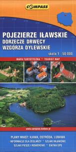 Okładka książki Pojezierze Iławskie Dorzecze Drwęcy Wzgórza Dylewskie mapa turystyczna