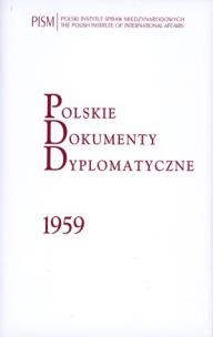 Okładka książki Polskie Dokumenty Dyplomatyczne 1959