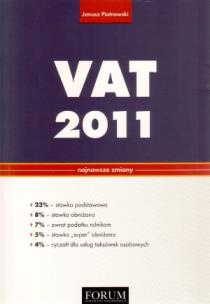 Okładka książki VAT 2011 Najnowsze zmiany
